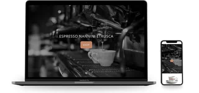 Webdesign Beispiele für eCommerce & Onlineshops: Espresso Nannini Etrusca made by eyelikeit – visual solutions