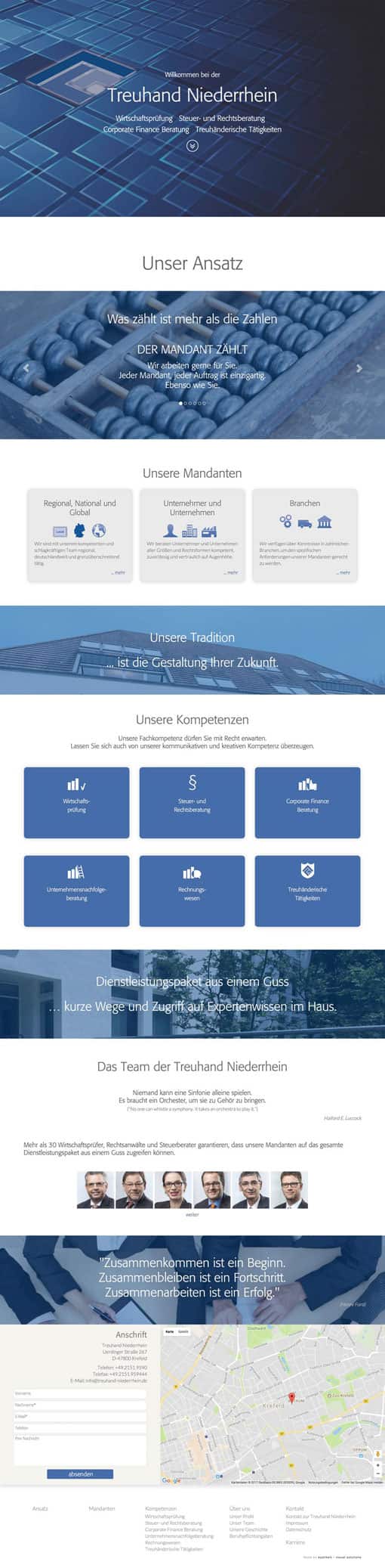 Homepage Design Homepage erstellen Treuhand Niederrhein by eyelikeit Webdesign Düsseldorf