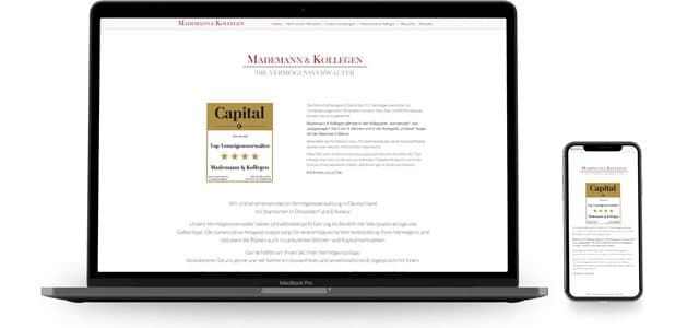 Webdesign Beispiele für Finance Legal: Mademann & Kollegen made by eyelikeit – visual solutions