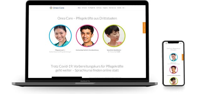 Webdesign Beispiele für Gesundheit | Health | Medizin: Onea Care made by eyelikeit - visual solutions