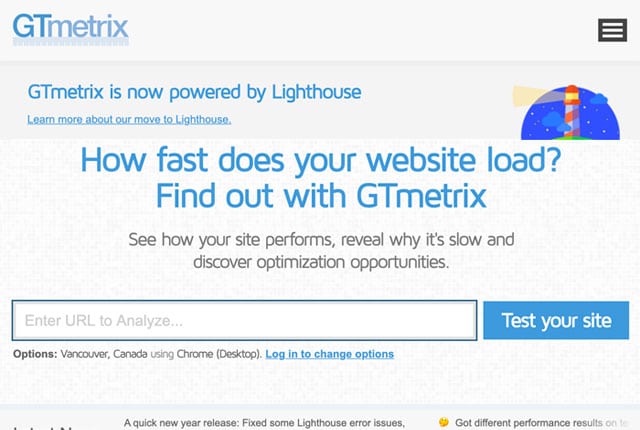 Messen Sie Ihren PageSpeed mit TGmetrix.