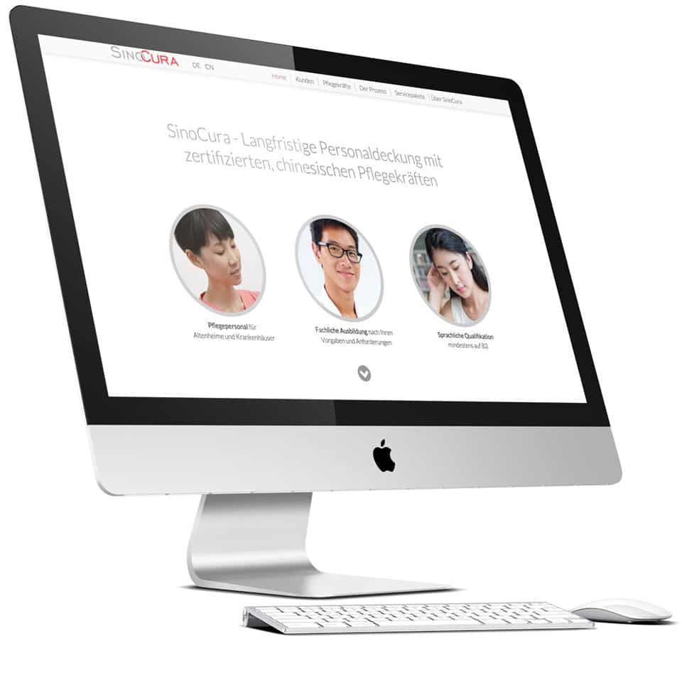 Homepage Design Homepage erstellen – Sinocura by eyelikeit Webdesign Düsseldorf