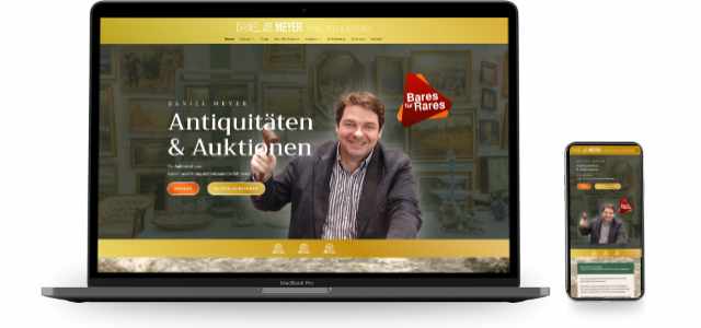 Webdesign Beispiel für Handel & Kunst - Auktionen Meyer