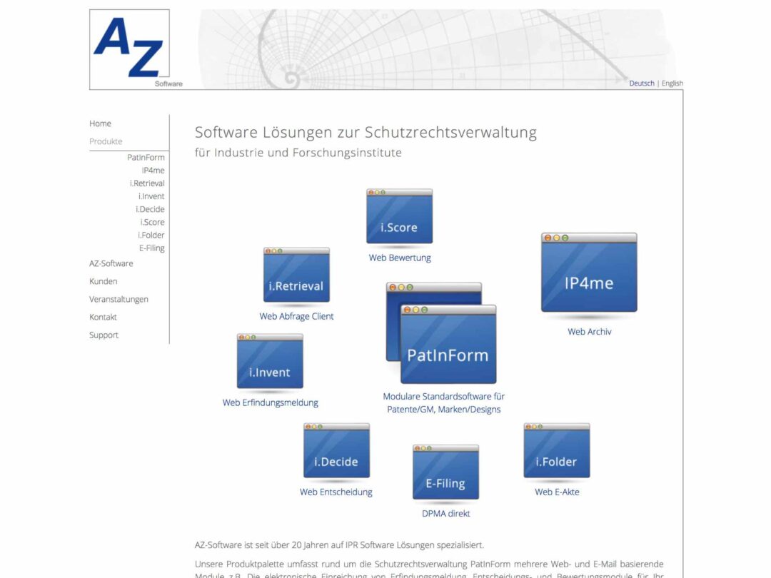 Webdesign Beispiel für Legal - AZ Software
