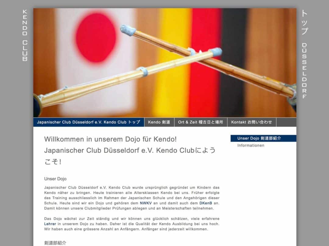 Webdesign für Education - Shonen Kendo Club